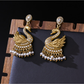 Earedge - Vintage Swan Beaded Dangle Stud Earrings