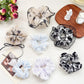 Gifty - Ink Wash Print Ruched Scrunchie
