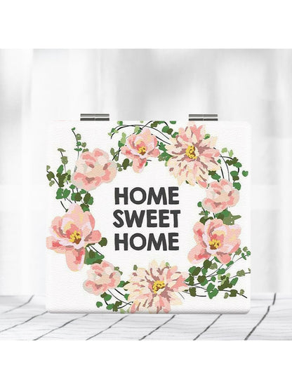 Mirroray - Floral Wreath Illustrated Folding Mirror