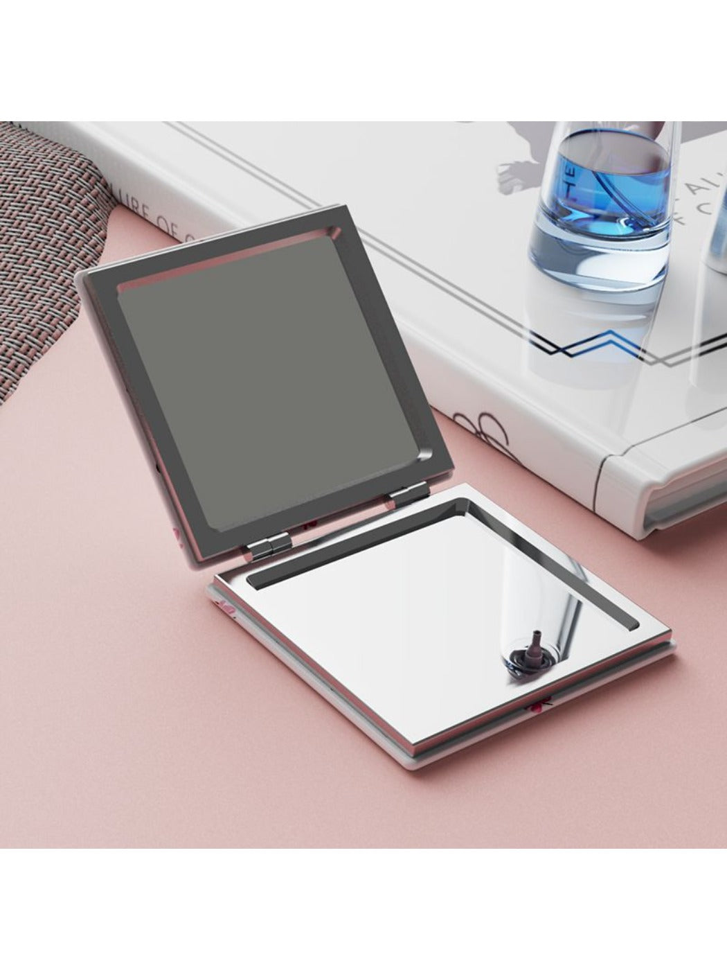 Mirroray - Cute Cherry Pattern Square Compact Mirror