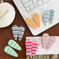 Beau - Sweet Style Striped Plastic Hair Claw Clip