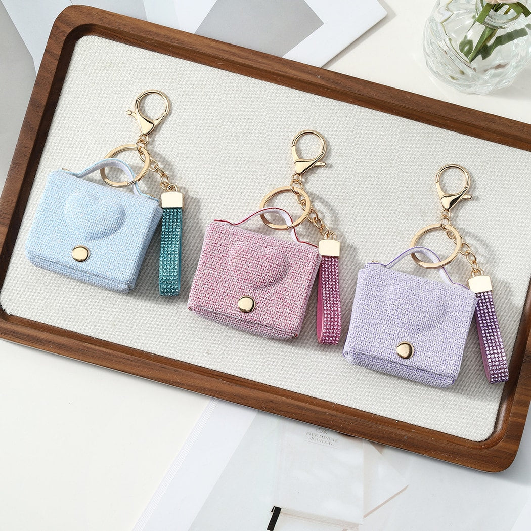 Keypus - Sparkly Heart Mini Bag Design Keychain