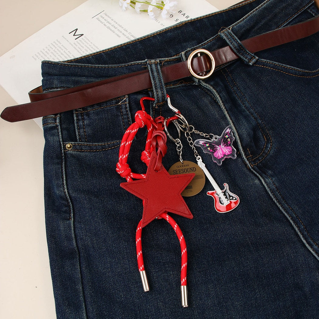 Keypus - Geometric Star Bag Charm Keychain Accessory