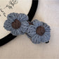 Beau - Knitted Flower Shaped Banana Hair Clip