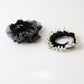 Gifty - Ruched Mesh Splice Patterned Scrunchie