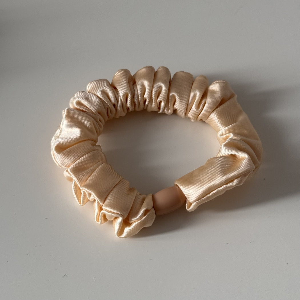 Gifty - Soft Muted Tone Satin Ruffle Scrunchie