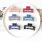 Beau - Square Hollow Floral Print Hair Claw Clip