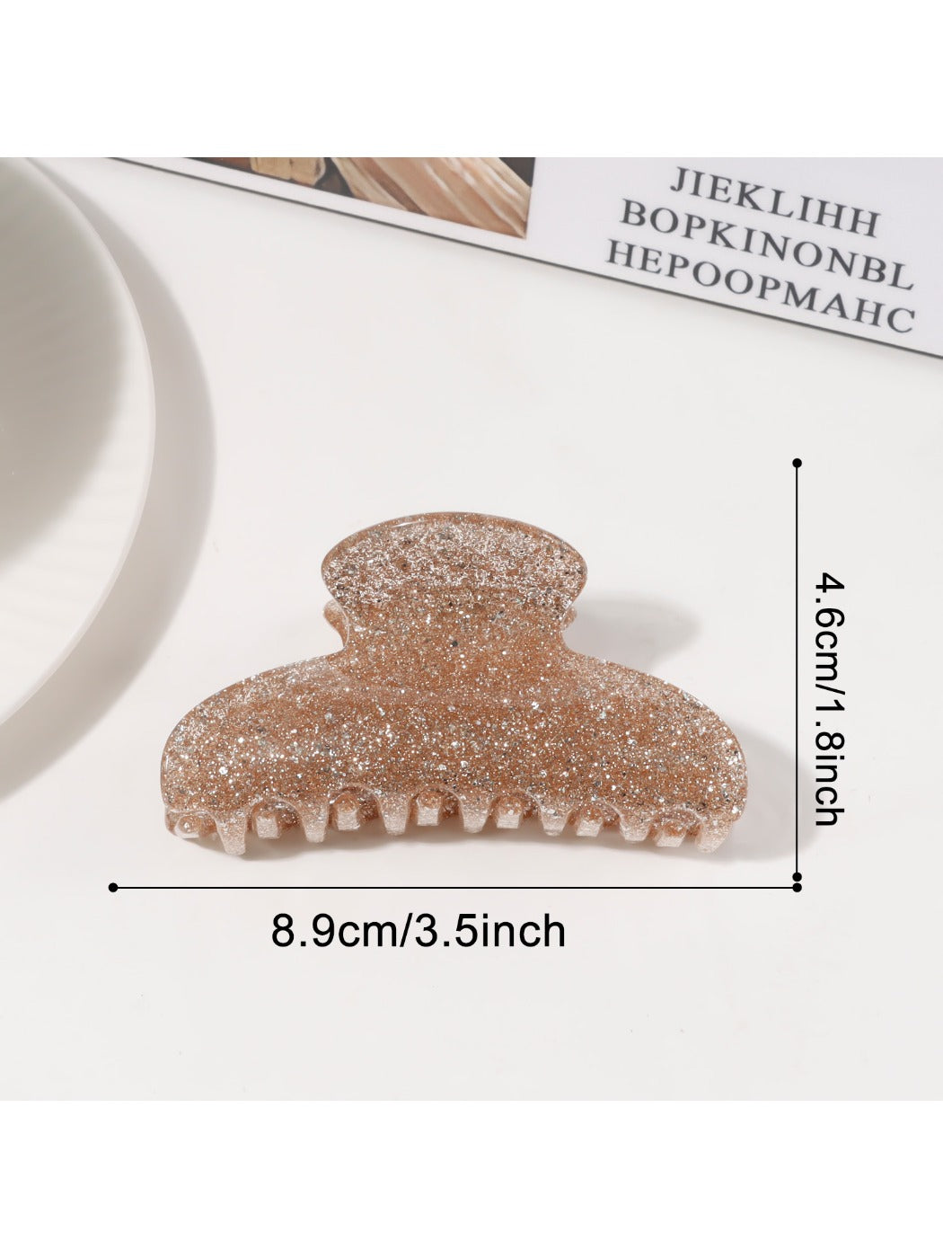 Beau - Shiny Half Circle Hair Claw Clip