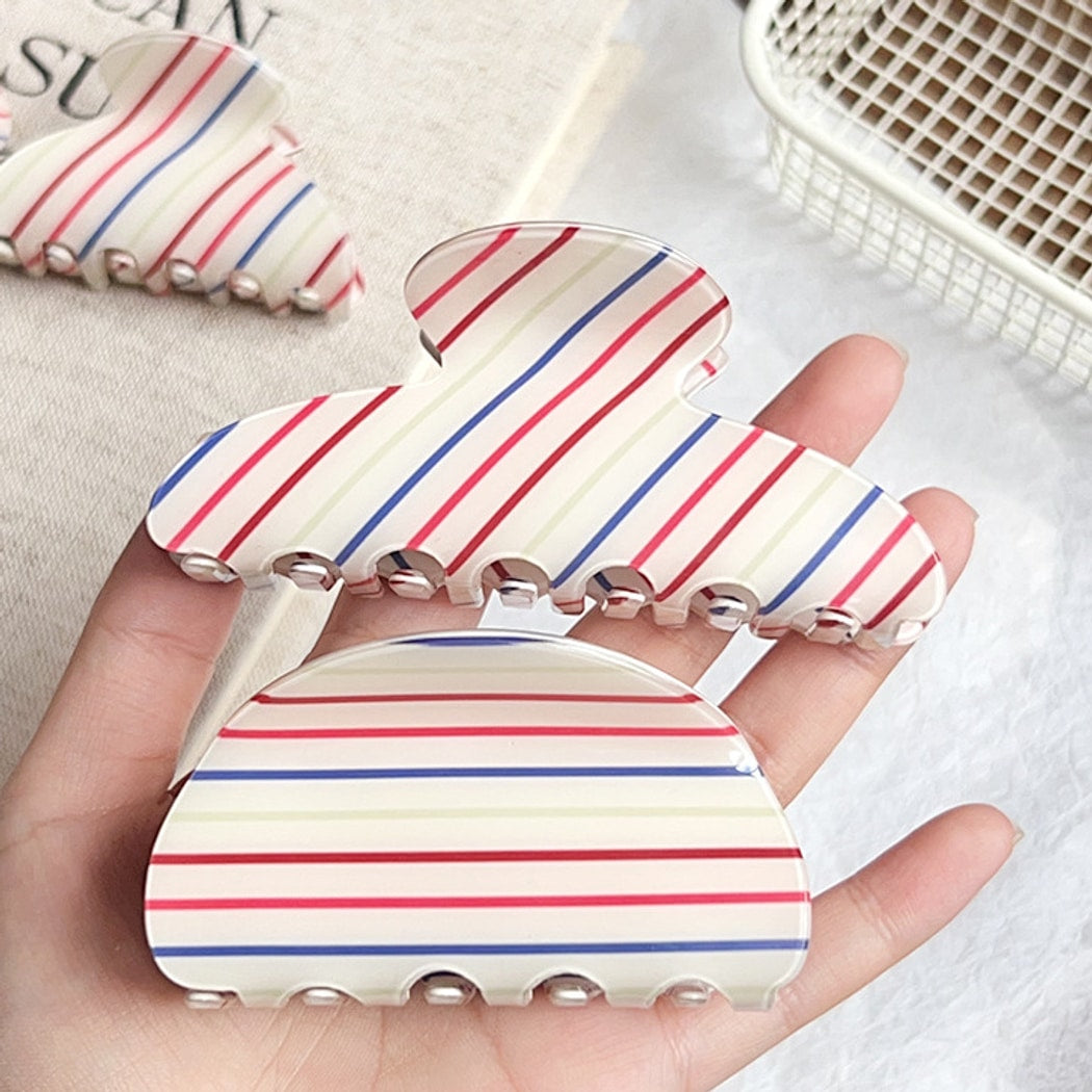 Beau - Modern Striped Styling Claw Clip
