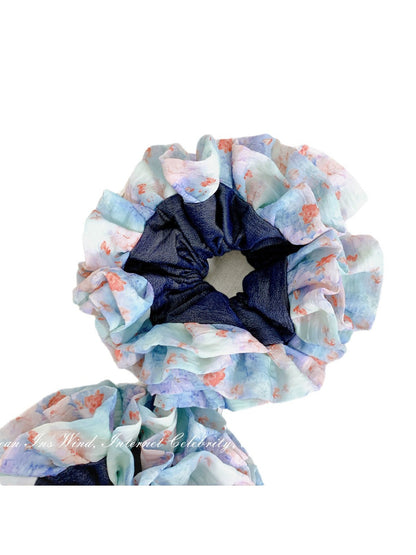 Gifty - Ink Floral Lace Hair Ties