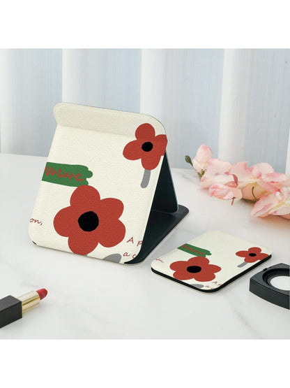 Mirroray - Floral Print Portable Folding Vanity Mirror