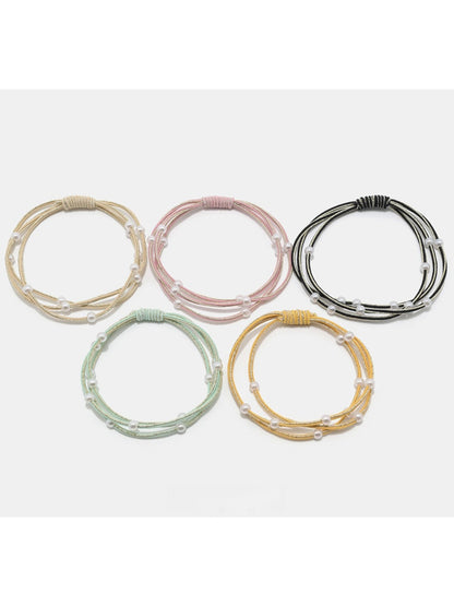 Gifty - Macaron Colored Beaded Hair Ties