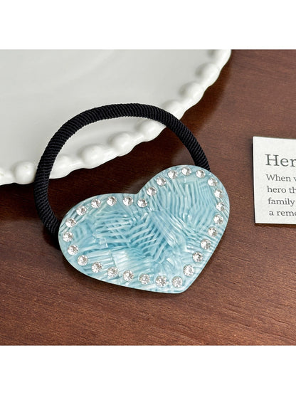Gifty-Heart Acetate Hair Clip Ponytail Holder Edge Clip