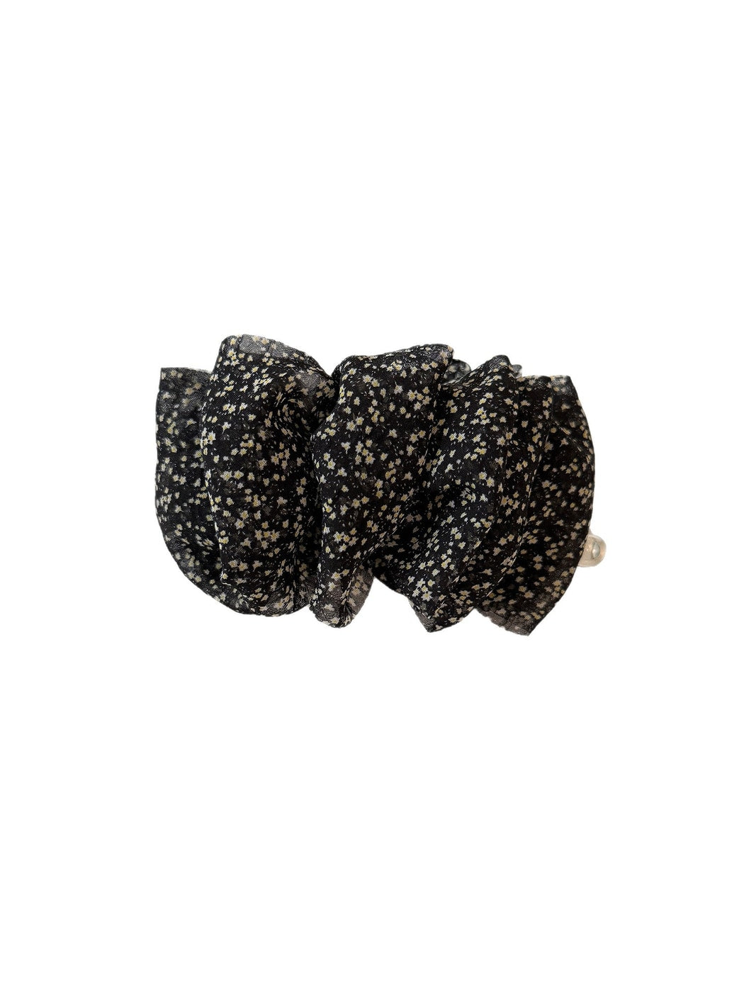 Beau - Retro Floral Print Ponytail Banana Clip