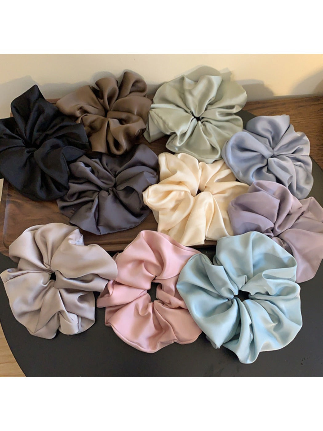 Gifty - Solid Color Satin Hair Ring