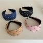 Gifty personalized star decoration headband with gold stars on black band