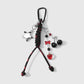 Keypus - Y2K Leopard Print Pom Pom Cherry Keychain