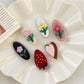 Beau - Sweet Flower Oval Hairpin