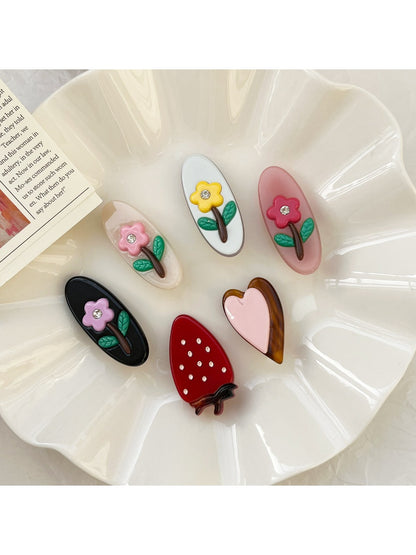 Beau - Sweet Flower Oval Hairpin