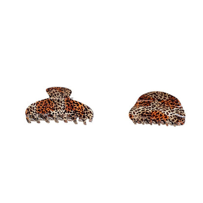 Beau - Geometric Pattern PVC Half Moon Claw Clip