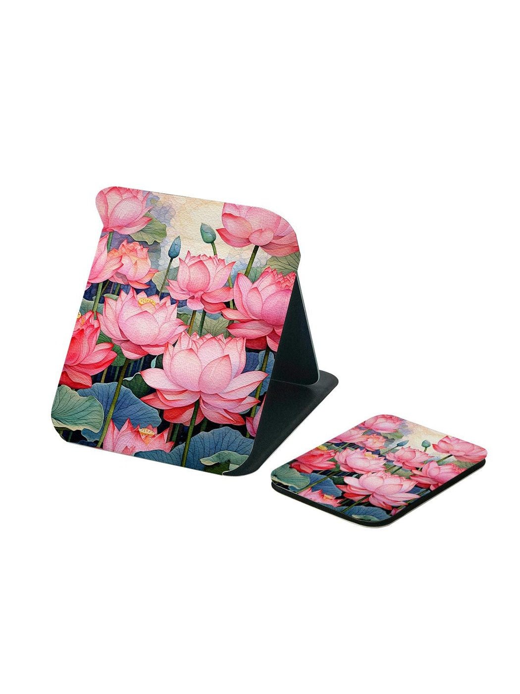 Mirroray - Floral Printed Desktop Folding Makeup Mirror