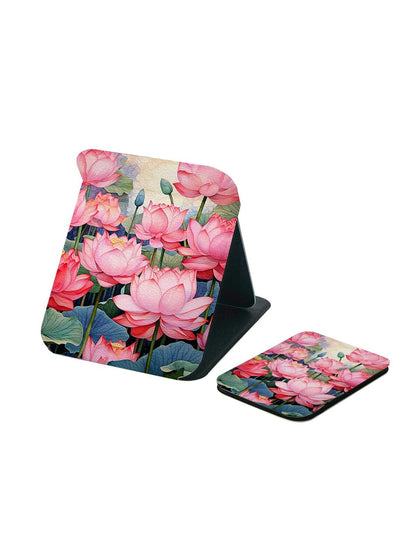 Mirroray - Floral Printed Desktop Folding Makeup Mirror
