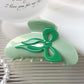 Beau Acetate Bow Design Glossy Claw Hair Clip for apparel accessory