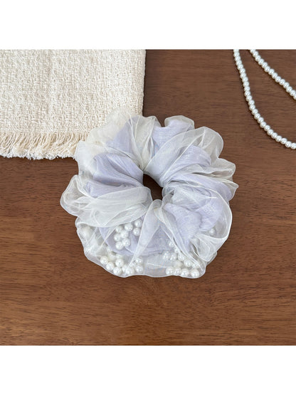 Gifty - Puffy Pleated Mesh Scrunchie