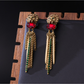 Earedge - Vintage Lion Head Dangle Stud Earrings