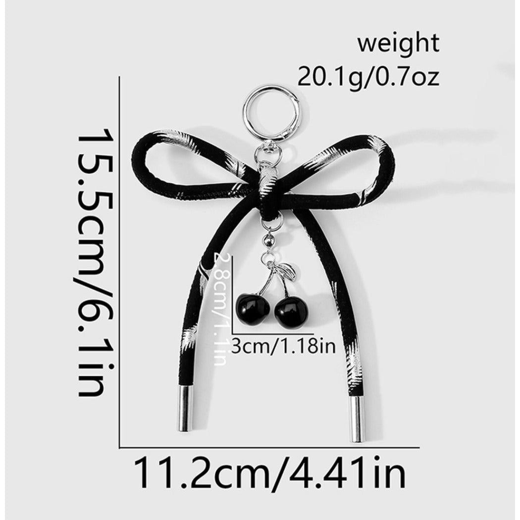 Keypus - Y2K Style Bow and Cherry Keychain
