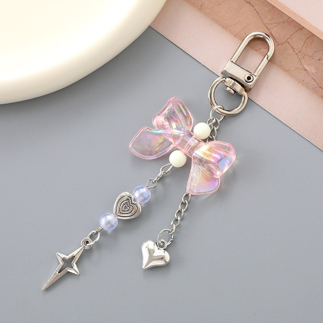 Keypus - Sweet Style Bow Heart and Star Keychain