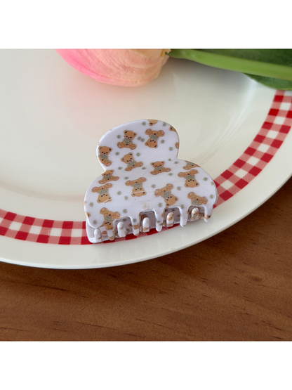 Beau - Sweet Floral Print Acetate Claw Clip