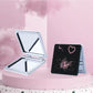 Mirroray - Y2K Heart Print Foldable Makeup Mirror