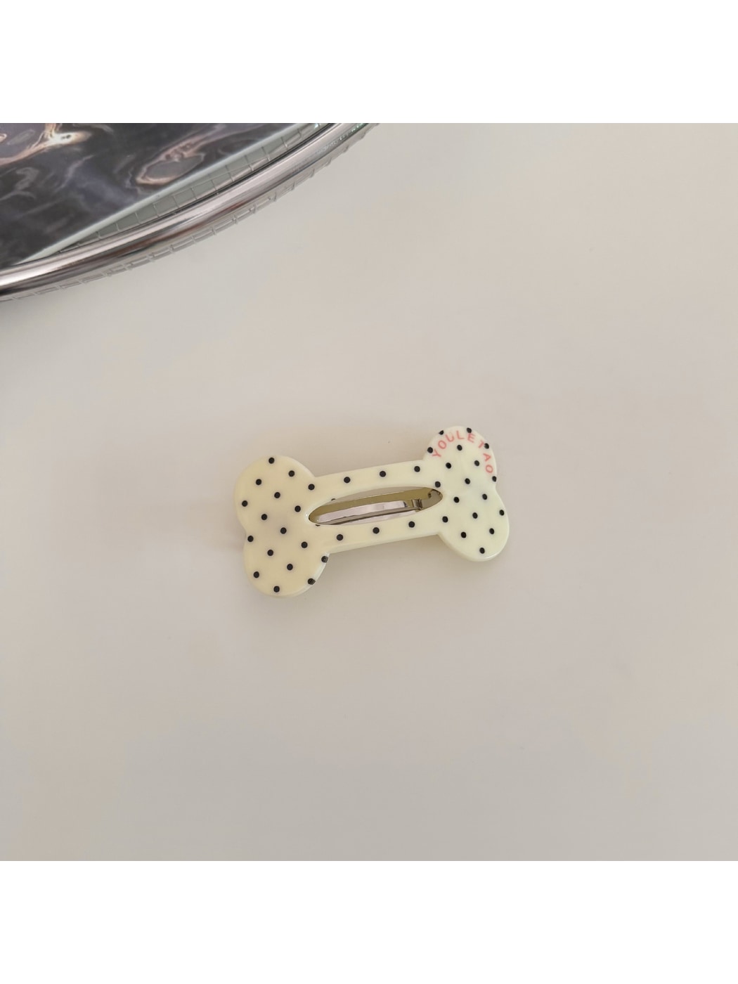 Beau - Acetate Fiber and Alloy Bone Shape French Barrette