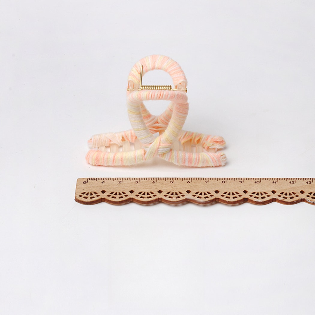 Beau - Colorful Striped Knitted Look Claw Clip