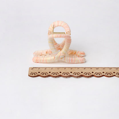 Beau - Colorful Striped Knitted Look Claw Clip