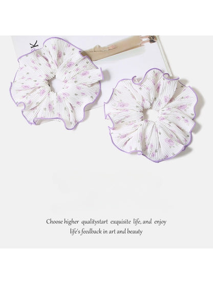 Gifty - Floral Chiffon Double Layer Scrunchie