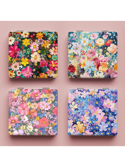 Mirroray - Elegant Floral Pattern Makeup Mirror