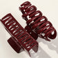 Beau - Stylish Wine Red Hair Claw Clips