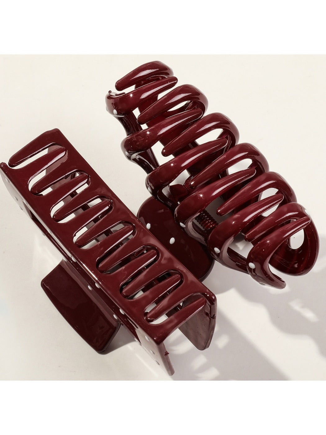 Beau - Stylish Wine Red Hair Claw Clips