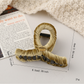 Beau - Large Looped Geometric Solid Color Claw Clip