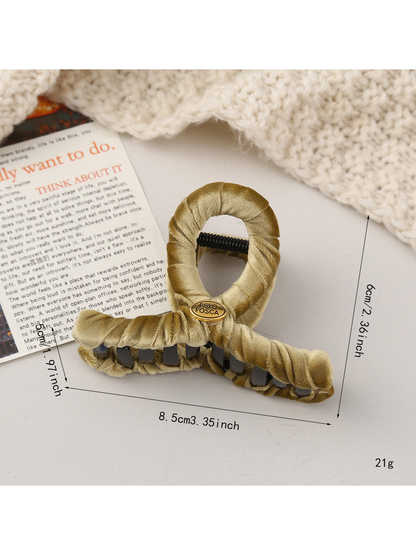 Beau - Large Looped Geometric Solid Color Claw Clip
