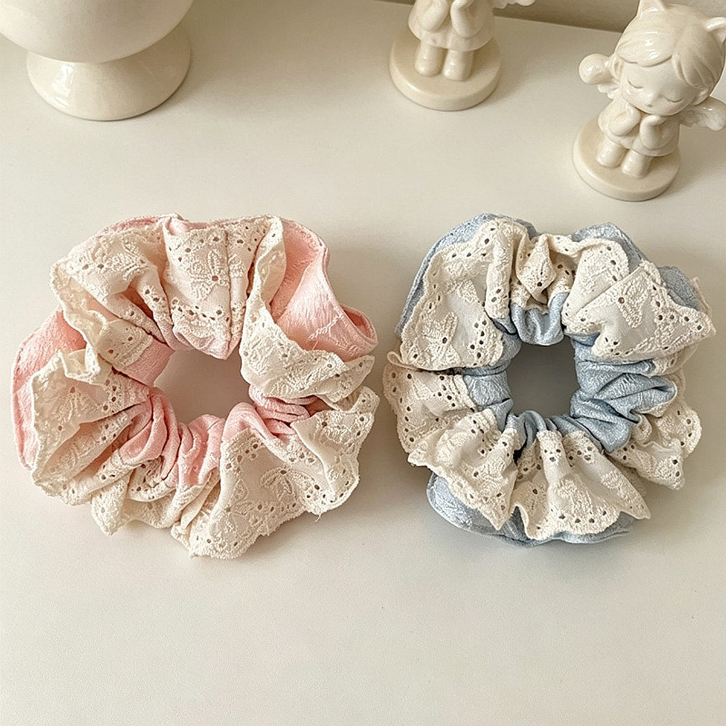 Gifty - Sweet Style Lace Edge Decorative Hair Scrunchie
