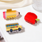 Beau - Playful Apple Shape PVC Hair Claw Clip