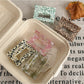 Beau - Retro Dot Pattern Square Acetate Hair Claw Clip