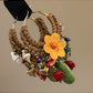Earedge - Vintage Bohemian Green Flower Earrings