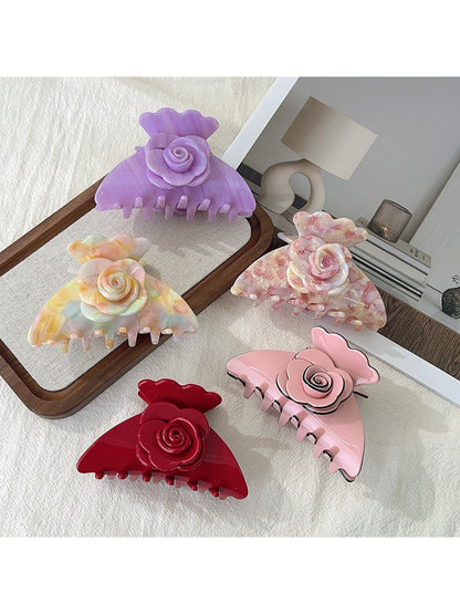 Beau - Acetate Rose Flower Shaped Hair Clip