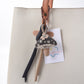Keypus - Gray Floral Pattern Mushroom Keychain