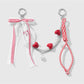 Keypus - Lace Bow Beaded Retro Style Bag Charm Keychain