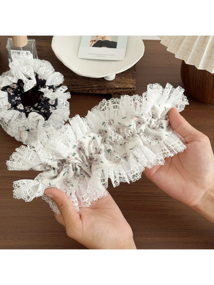 Gifty - Sweet Lace Floral Scrunchie for Ponytail